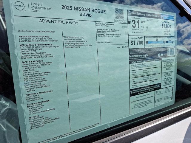 new 2025 Nissan Rogue car, priced at $30,957