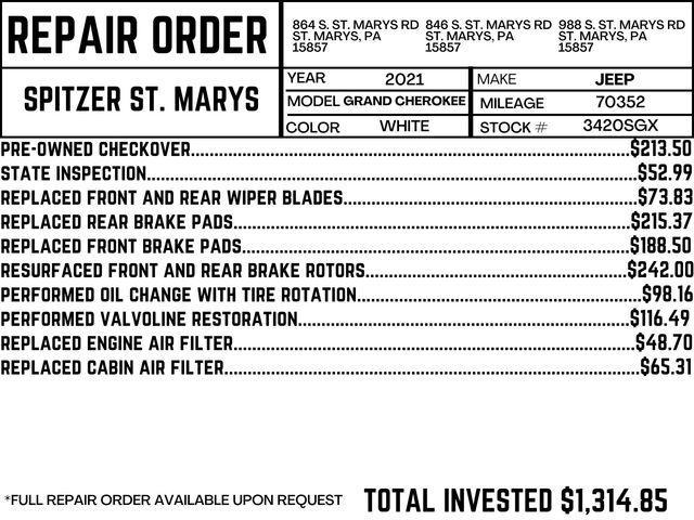 used 2021 Jeep Grand Cherokee L car, priced at $27,290