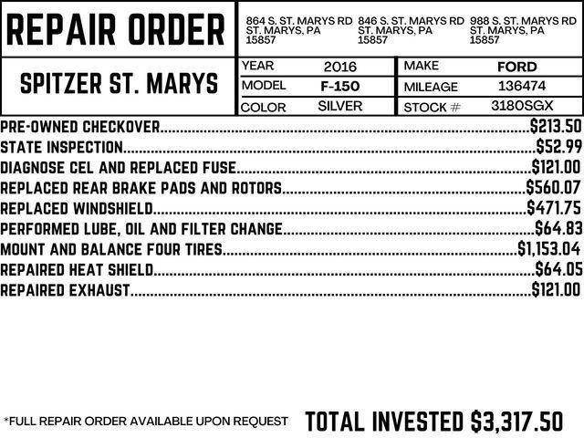 used 2016 Ford F-150 car, priced at $16,690