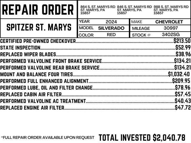 used 2024 Chevrolet Silverado 1500 car, priced at $42,990