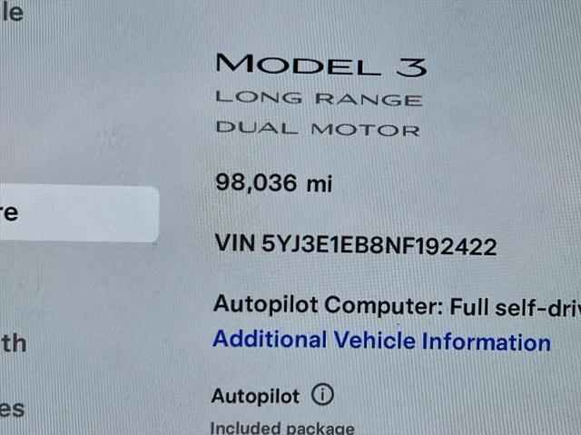 used 2022 Tesla Model 3 car, priced at $24,499