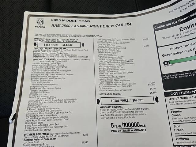 new 2025 Ram 2500 car, priced at $78,424