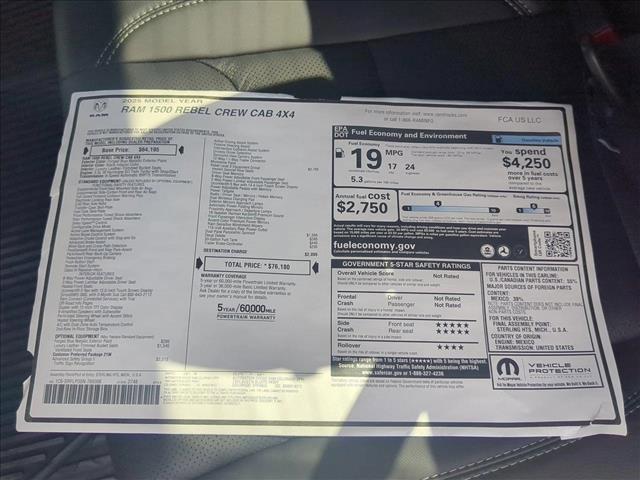 new 2025 Ram 1500 car, priced at $63,707