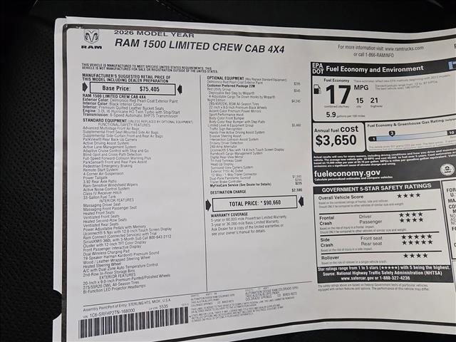 new 2026 Ram 1500 car, priced at $83,556