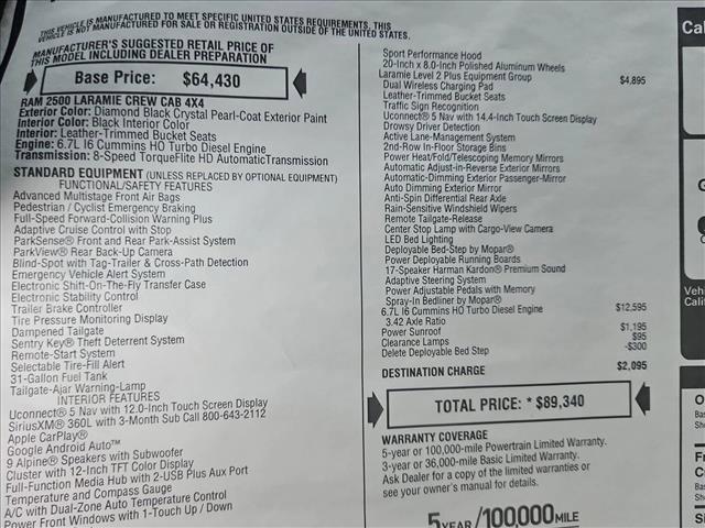 new 2025 Ram 2500 car, priced at $78,139