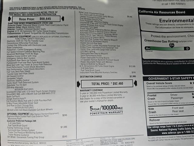 new 2025 Ram 2500 car, priced at $84,754