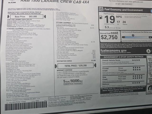 new 2025 Ram 1500 car, priced at $65,040