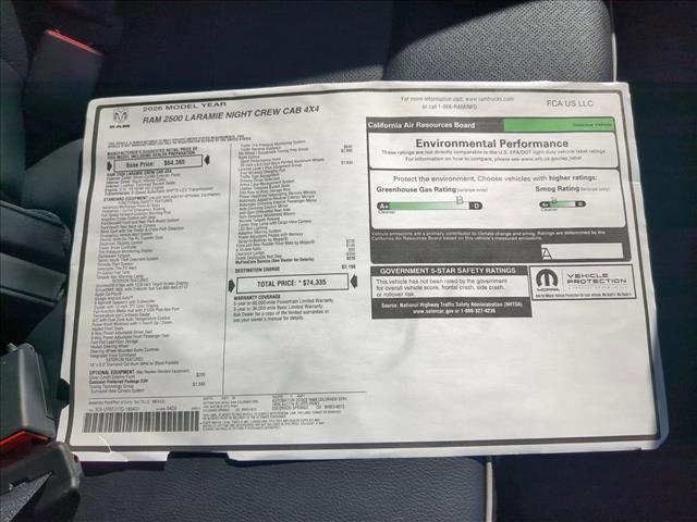 new 2026 Ram 2500 car, priced at $66,195