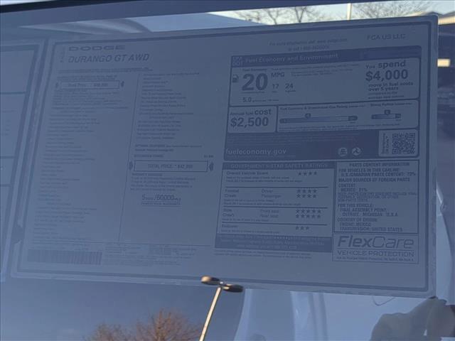 new 2026 Dodge Durango car, priced at $38,999