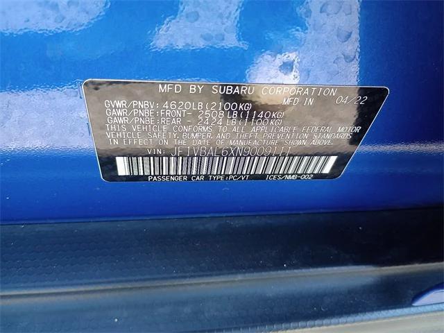 used 2022 Subaru WRX car, priced at $25,450
