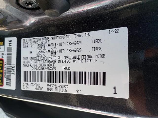 used 2023 Toyota Tundra car, priced at $45,450