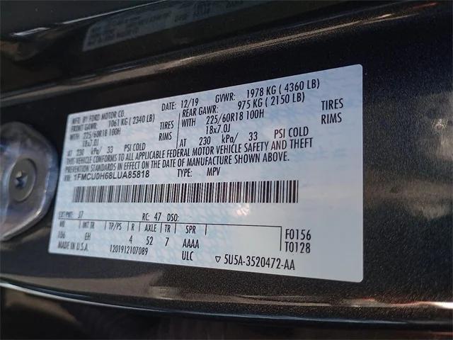 used 2020 Ford Escape car, priced at $18,552