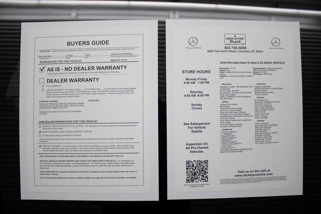 used 2024 Mercedes-Benz AMG G 63 car, priced at $184,989