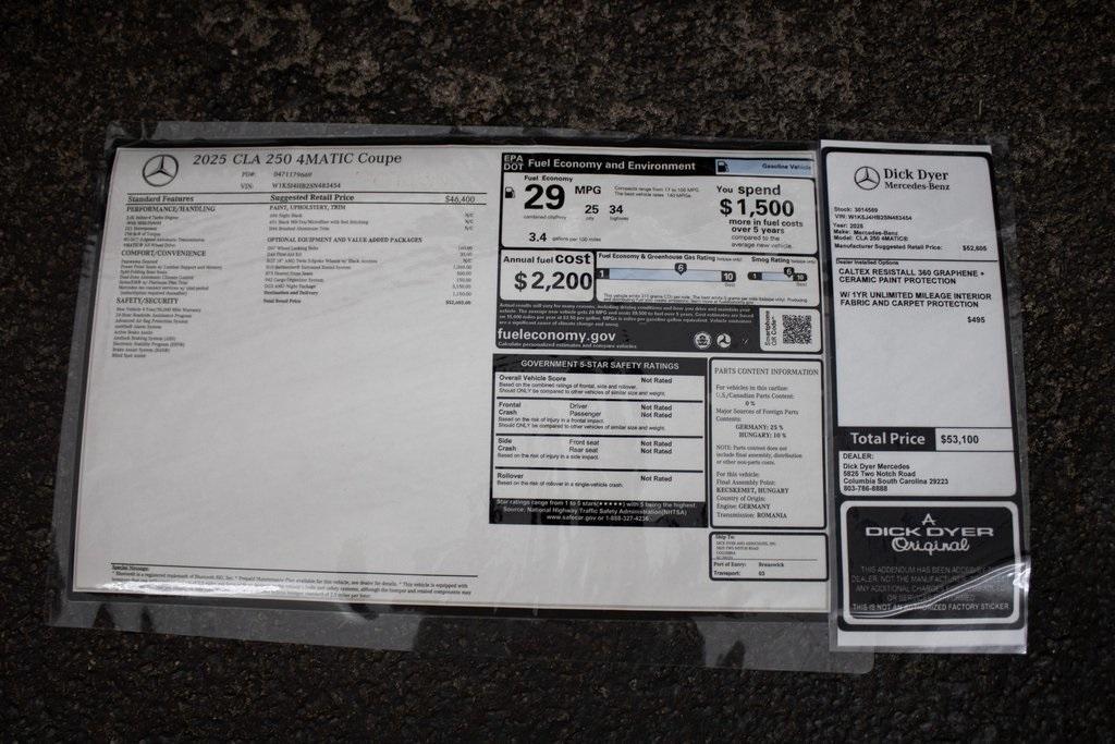 used 2025 Mercedes-Benz CLA 250 car, priced at $42,989
