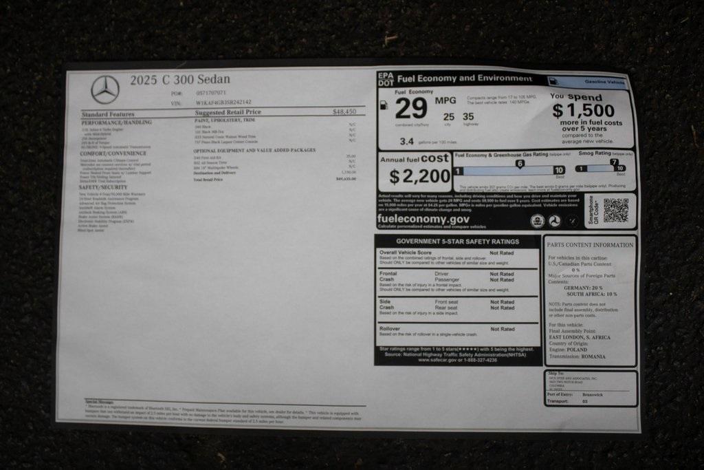 used 2025 Mercedes-Benz C-Class car, priced at $47,989
