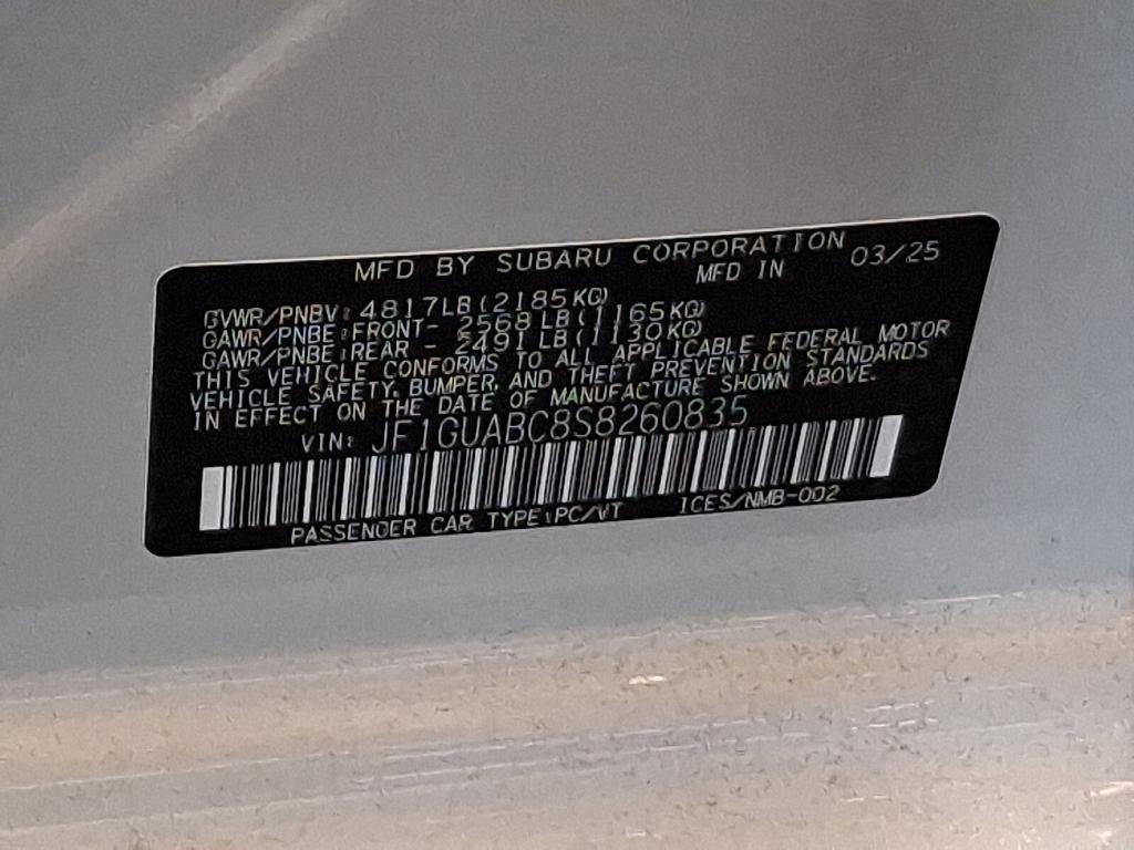 new 2025 Subaru Impreza car, priced at $25,592