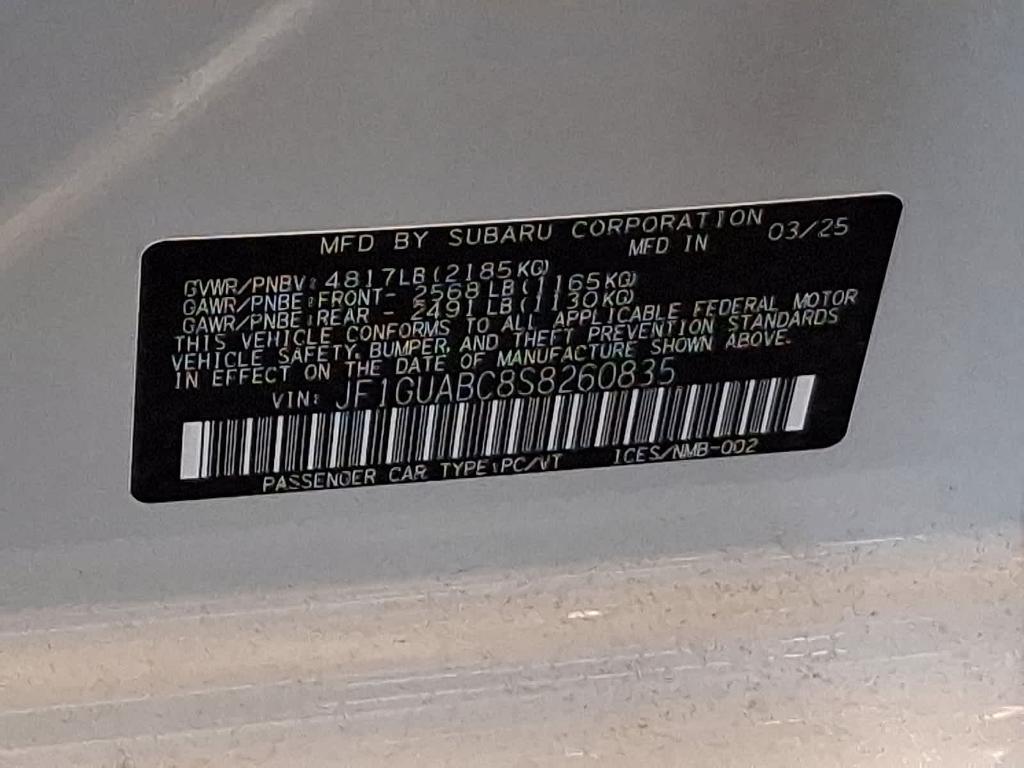 new 2025 Subaru Impreza car, priced at $25,592