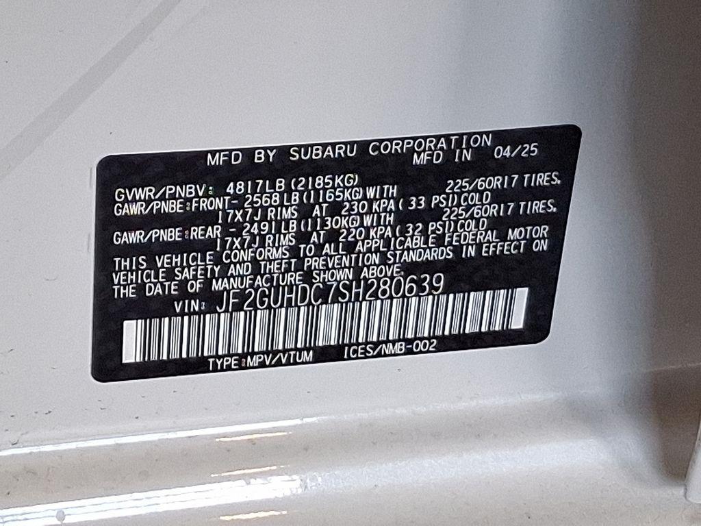 new 2025 Subaru Crosstrek car, priced at $30,463