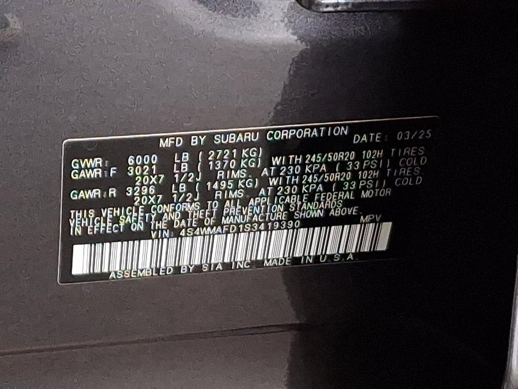 new 2025 Subaru Ascent car, priced at $44,649