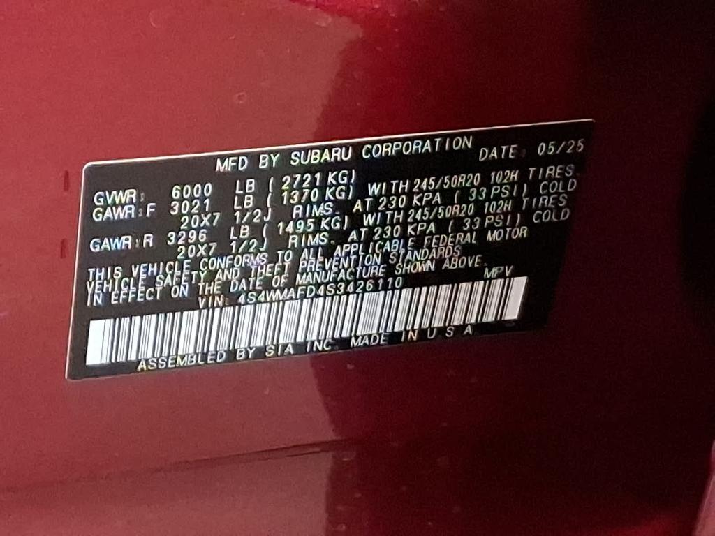 new 2025 Subaru Ascent car, priced at $44,066