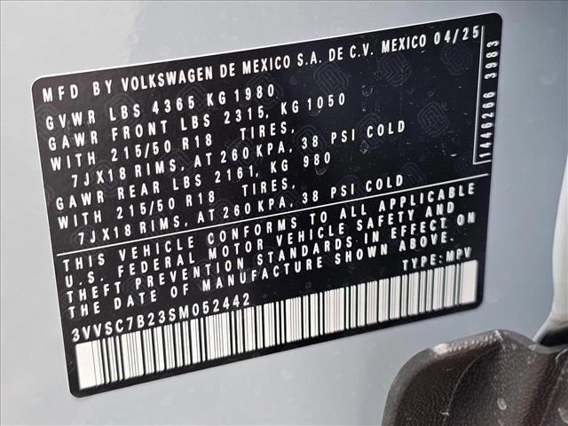 new 2025 Volkswagen Taos car, priced at $30,771