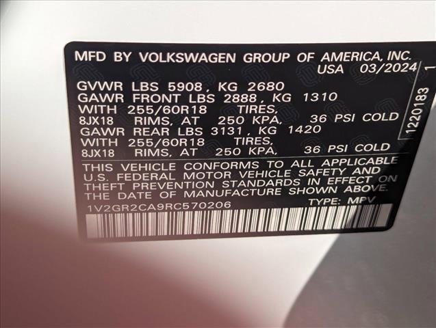 new 2024 Volkswagen Atlas car, priced at $51,556