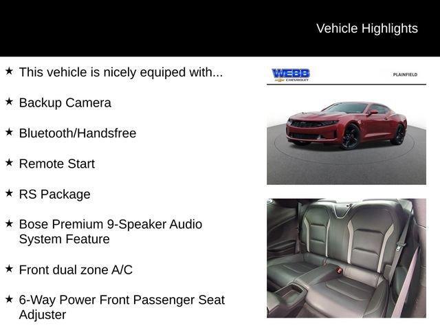 used 2019 Chevrolet Camaro car, priced at $23,877