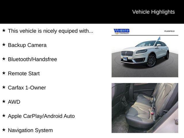 used 2019 Lincoln Nautilus car, priced at $18,777