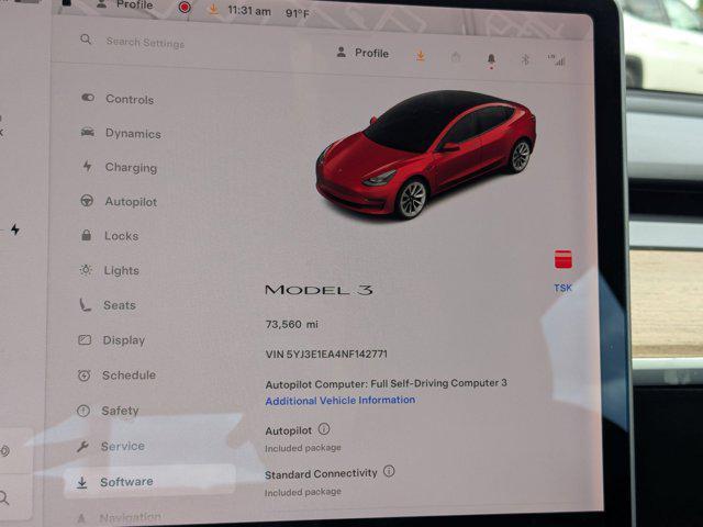 used 2022 Tesla Model 3 car, priced at $23,600