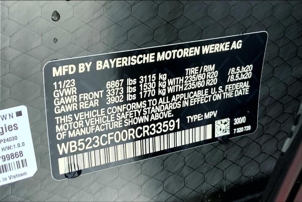 new 2024 BMW iX car, priced at $82,999
