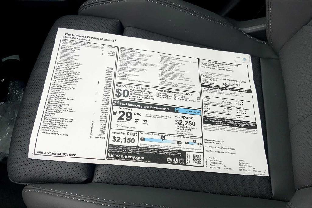 new 2026 BMW X3 car, priced at $61,080