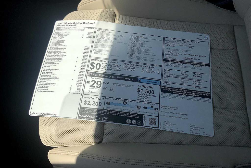 new 2025 BMW X3 car, priced at $59,310