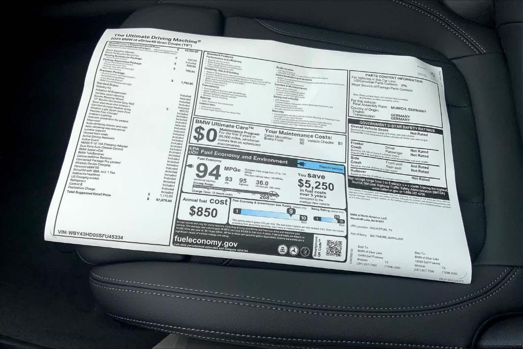 new 2025 BMW i4 Gran Coupe car, priced at $54,999