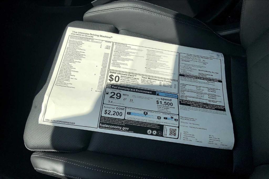 new 2025 BMW X3 car, priced at $49,999