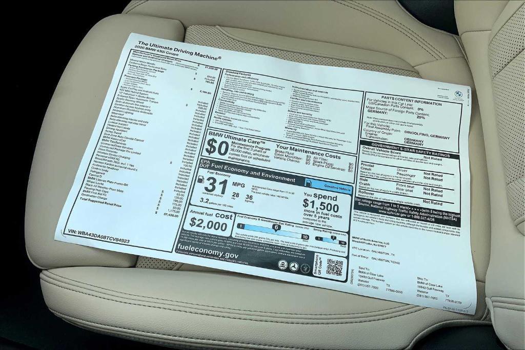 new 2026 BMW 430 car, priced at $49,483