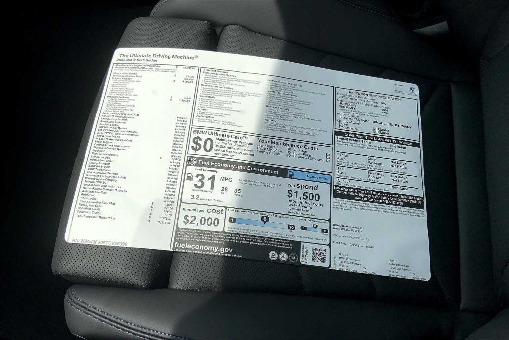 new 2026 BMW 530 car, priced at $56,999
