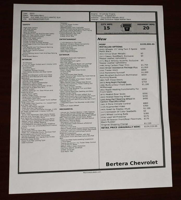 used 2023 Mercedes-Benz AMG GLE 63 car, priced at $87,877