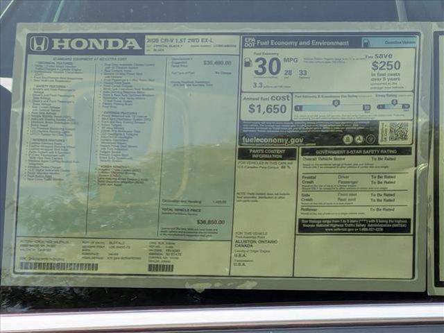 new 2026 Honda CR-V car, priced at $37,349