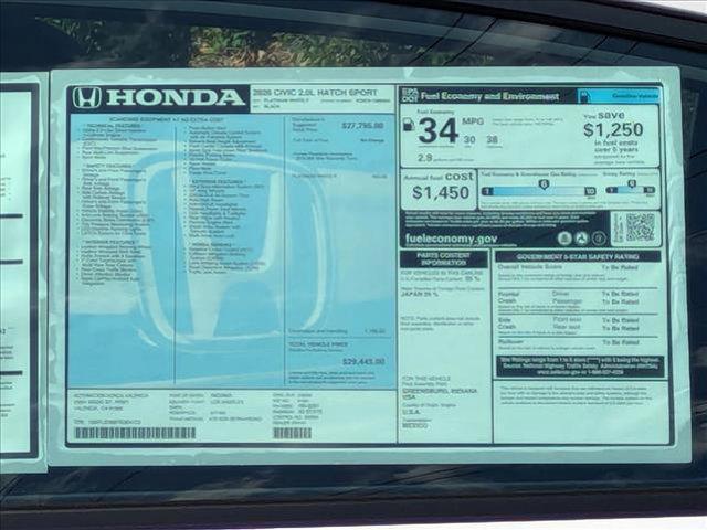new 2026 Honda Civic car, priced at $29,944