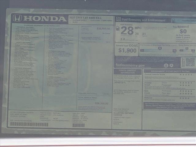 new 2025 Honda CR-V car, priced at $38,350