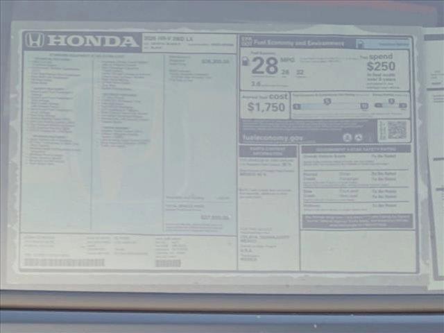 new 2026 Honda HR-V car, priced at $28,149