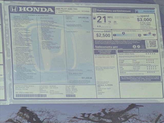 new 2025 Honda Pilot car, priced at $52,049