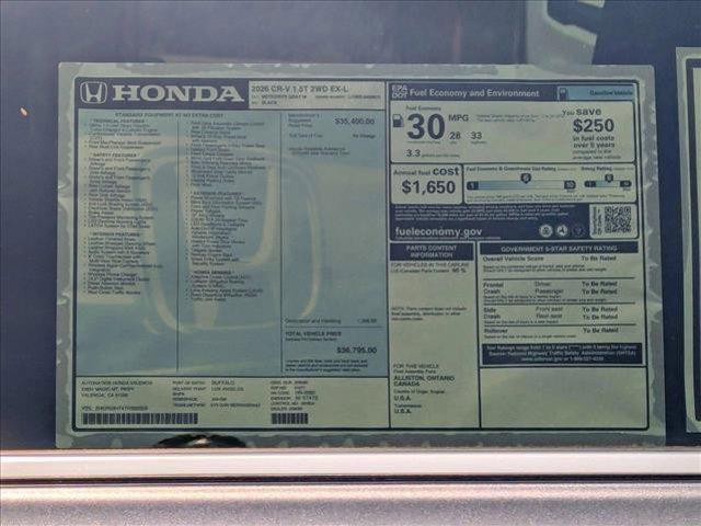 new 2026 Honda CR-V car, priced at $36,194