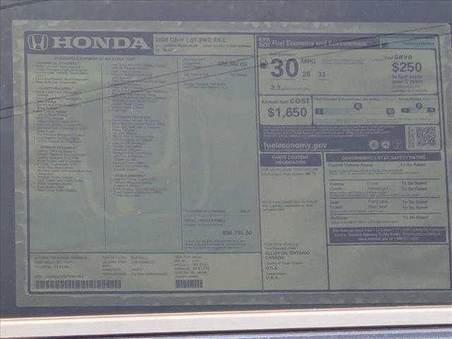new 2026 Honda CR-V car, priced at $36,795