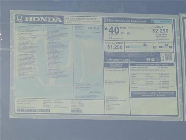 new 2026 Honda CR-V Hybrid car, priced at $40,120