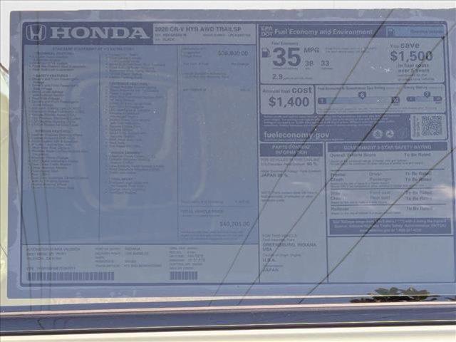 new 2026 Honda CR-V Hybrid car, priced at $39,531