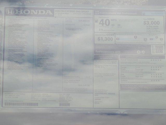 new 2025 Honda CR-V Hybrid car, priced at $36,045