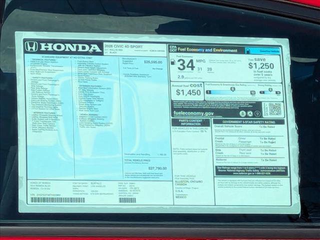 new 2026 Honda Civic car, priced at $28,289