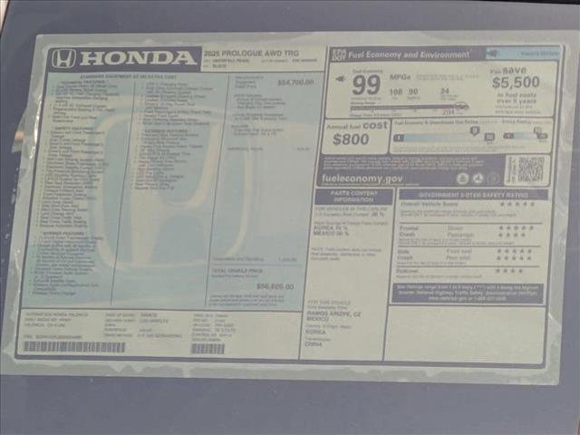new 2025 Honda Prologue car, priced at $56,605