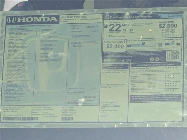 new 2025 Honda Pilot car, priced at $49,894